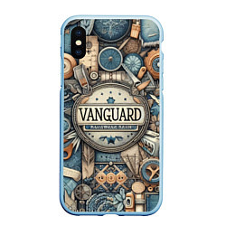 Чехол iPhone XS Max матовый Vanguard composition - ai art, цвет: 3D-голубой
