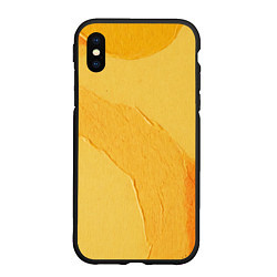 Чехол iPhone XS Max матовый Желтая краска, цвет: 3D-черный