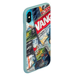 Чехол iPhone XS Max матовый Vanguard collage - ai art patchwork, цвет: 3D-мятный — фото 2