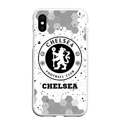 Чехол iPhone XS Max матовый Chelsea sport на светлом фоне, цвет: 3D-белый