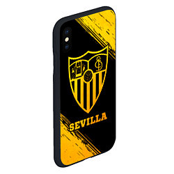 Чехол iPhone XS Max матовый Sevilla - gold gradient, цвет: 3D-черный — фото 2