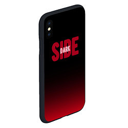 Чехол iPhone XS Max матовый Dark side тёмная сторона градиент красно-чёрный, цвет: 3D-черный — фото 2