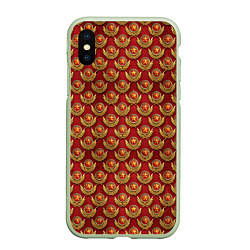 Чехол iPhone XS Max матовый Красные звезды СССР