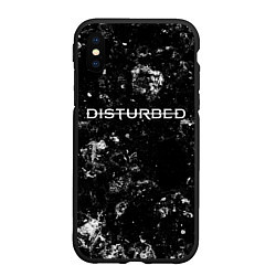 Чехол iPhone XS Max матовый Disturbed black ice, цвет: 3D-черный