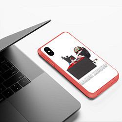Чехол iPhone XS Max матовый МАМЕН ХАЦКЕР, цвет: 3D-красный — фото 2