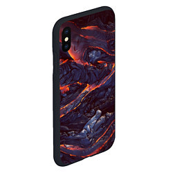 Чехол iPhone XS Max матовый Лавовые реки, цвет: 3D-черный — фото 2