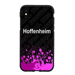 Чехол iPhone XS Max матовый Hoffenheim pro football посередине, цвет: 3D-черный