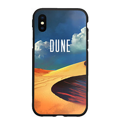 Чехол iPhone XS Max матовый Sands - Dune, цвет: 3D-черный