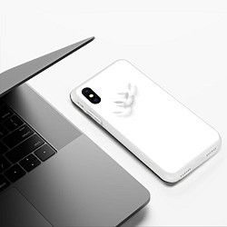 Чехол iPhone XS Max матовый Zxc face, цвет: 3D-белый — фото 2
