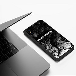 Чехол iPhone XS Max матовый Imagine Dragons black graphite, цвет: 3D-черный — фото 2