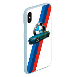 Чехол iPhone XS Max матовый Немецкий родстер BMW, цвет: 3D-голубой — фото 2