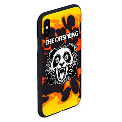 Чехол iPhone XS Max матовый The Offspring рок панда и огонь, цвет: 3D-черный — фото 2
