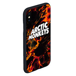 Чехол iPhone XS Max матовый Arctic Monkeys red lava, цвет: 3D-черный — фото 2