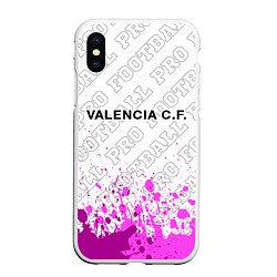 Чехол iPhone XS Max матовый Valencia pro football посередине