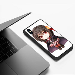 Чехол iPhone XS Max матовый Konosuba Юн-юн чибик, цвет: 3D-черный — фото 2