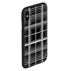 Чехол iPhone XS Max матовый Кубический каркас, цвет: 3D-черный — фото 2