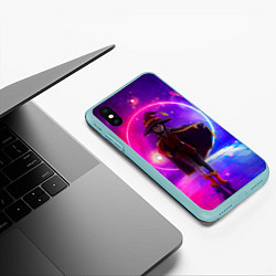 Чехол iPhone XS Max матовый Konosuba Мэгумин cute, цвет: 3D-мятный — фото 2