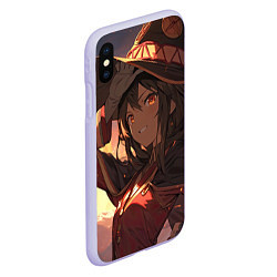 Чехол iPhone XS Max матовый Konosuba Мэгумин cute, цвет: 3D-светло-сиреневый — фото 2