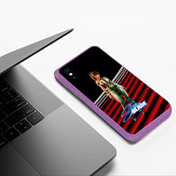 Чехол iPhone XS Max матовый Stellar Blade Eve black red, цвет: 3D-фиолетовый — фото 2