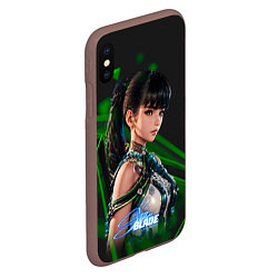 Чехол iPhone XS Max матовый Stellar Blade Eve black green, цвет: 3D-коричневый — фото 2