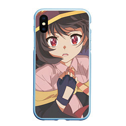 Чехол iPhone XS Max матовый Konosuba Мэгумин cute, цвет: 3D-голубой