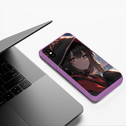 Чехол iPhone XS Max матовый Konosuba Мэгумин cute, цвет: 3D-фиолетовый — фото 2