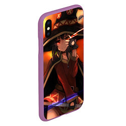 Чехол iPhone XS Max матовый Konosuba Мэгумин cute, цвет: 3D-фиолетовый — фото 2