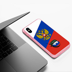 Чехол iPhone XS Max матовый Россия - на страже, цвет: 3D-баблгам — фото 2