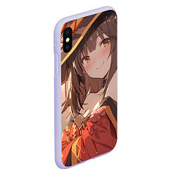 Чехол iPhone XS Max матовый Konosuba Мэгумин милая, цвет: 3D-светло-сиреневый — фото 2