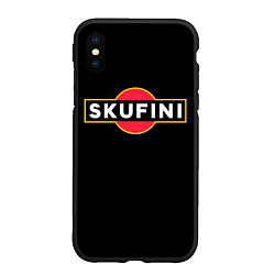 Чехол iPhone XS Max матовый Skufini, цвет: 3D-черный