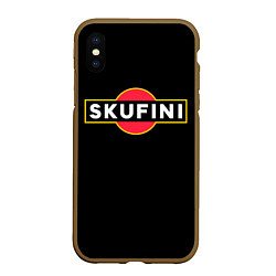 Чехол iPhone XS Max матовый Skufini, цвет: 3D-коричневый