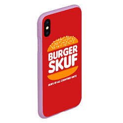 Чехол iPhone XS Max матовый Burger skuf, цвет: 3D-сиреневый — фото 2