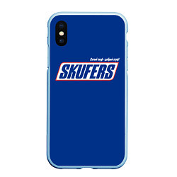 Чехол iPhone XS Max матовый Skufers, цвет: 3D-голубой