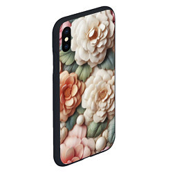 Чехол iPhone XS Max матовый Текстурный фон в пастельных тонах, цвет: 3D-черный — фото 2