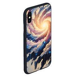 Чехол iPhone XS Max матовый Космическая галактика - нейросеть фантазия, цвет: 3D-черный — фото 2