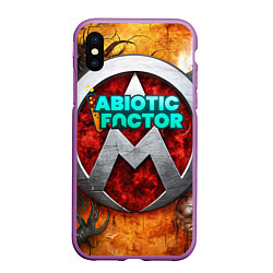 Чехол iPhone XS Max матовый Abiotic Factor монстры, цвет: 3D-фиолетовый