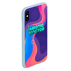 Чехол iPhone XS Max матовый Abiotic Factor яркие полосы, цвет: 3D-голубой — фото 2