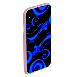 Чехол iPhone XS Max матовый Призрачное тату дракона, цвет: 3D-розовый — фото 2