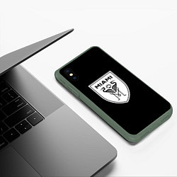 Чехол iPhone XS Max матовый Inter fc club, цвет: 3D-темно-зеленый — фото 2