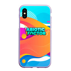 Чехол iPhone XS Max матовый Abiotic Factor цветное безумие, цвет: 3D-светло-сиреневый