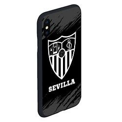 Чехол iPhone XS Max матовый Sevilla sport на темном фоне, цвет: 3D-черный — фото 2