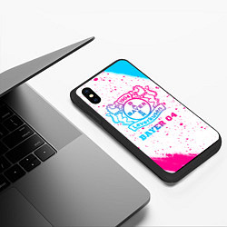 Чехол iPhone XS Max матовый Bayer 04 neon gradient style, цвет: 3D-черный — фото 2