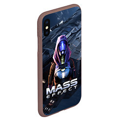 Чехол iPhone XS Max матовый Mass Effect ТалиЗора, цвет: 3D-коричневый — фото 2