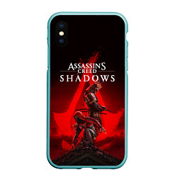 Чехол iPhone XS Max матовый Главные герои Assassins creed shadows, цвет: 3D-мятный