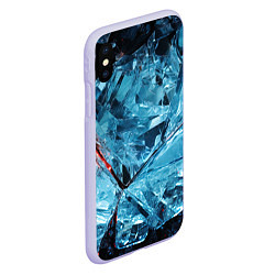 Чехол iPhone XS Max матовый Ледяной абстрактный куб, цвет: 3D-светло-сиреневый — фото 2