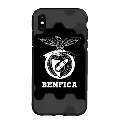 Чехол iPhone XS Max матовый Benfica sport на темном фоне, цвет: 3D-черный