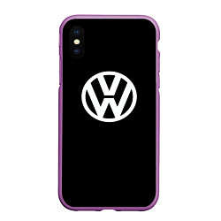 Чехол iPhone XS Max матовый Volkswagen sport avto, цвет: 3D-фиолетовый