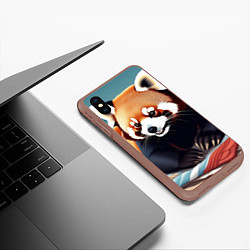 Чехол iPhone XS Max матовый Рэд загорает, цвет: 3D-коричневый — фото 2