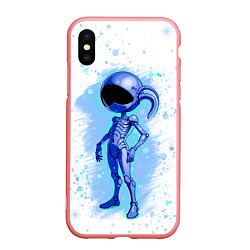 Чехол iPhone XS Max матовый Инопланетянин среди звезд - An alien among the sta, цвет: 3D-баблгам