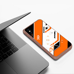 Чехол iPhone XS Max матовый Asiimov AWP skin, цвет: 3D-коричневый — фото 2